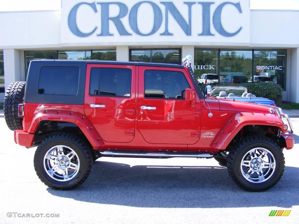 2009 Wrangler Unlimited X 4x4 - Flame Red / Dark Slate Gray/Medium Slate Gray photo #1