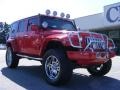 2009 Flame Red Jeep Wrangler Unlimited X 4x4  photo #2