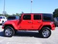2009 Flame Red Jeep Wrangler Unlimited X 4x4  photo #5