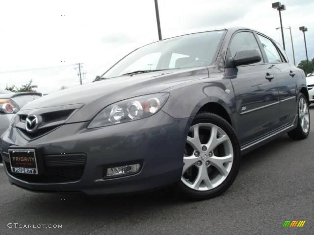 2008 MAZDA3 s Sport Hatchback - Galaxy Gray Mica / Gray photo #1