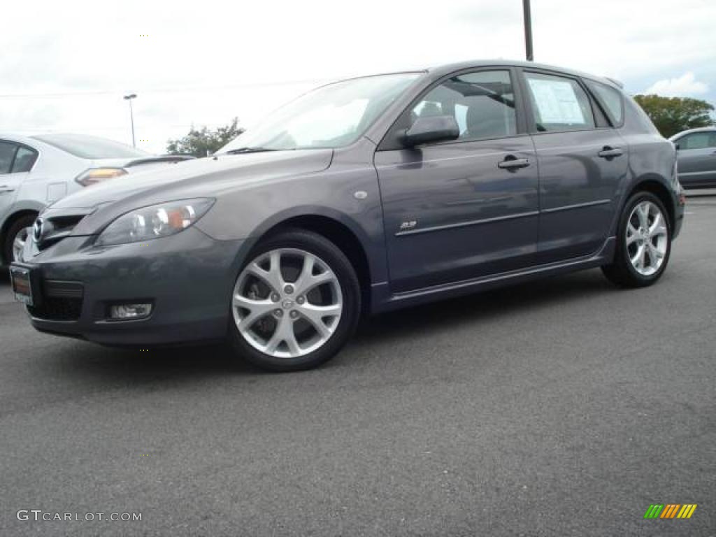 2008 MAZDA3 s Sport Hatchback - Galaxy Gray Mica / Gray photo #2