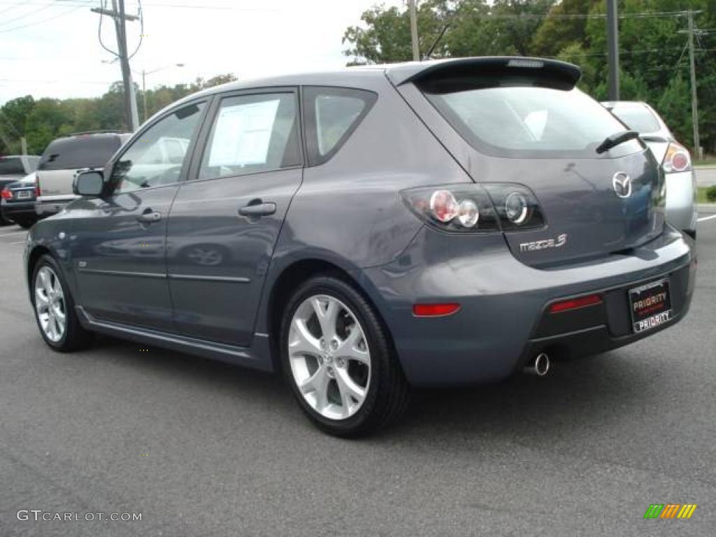 2008 MAZDA3 s Sport Hatchback - Galaxy Gray Mica / Gray photo #3