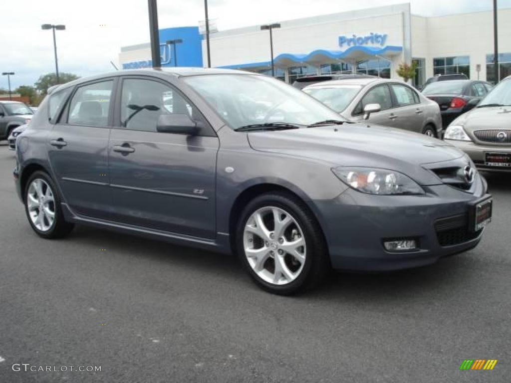 2008 MAZDA3 s Sport Hatchback - Galaxy Gray Mica / Gray photo #6