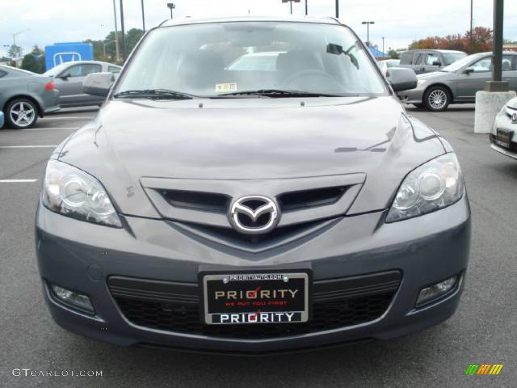 2008 MAZDA3 s Sport Hatchback - Galaxy Gray Mica / Gray photo #8