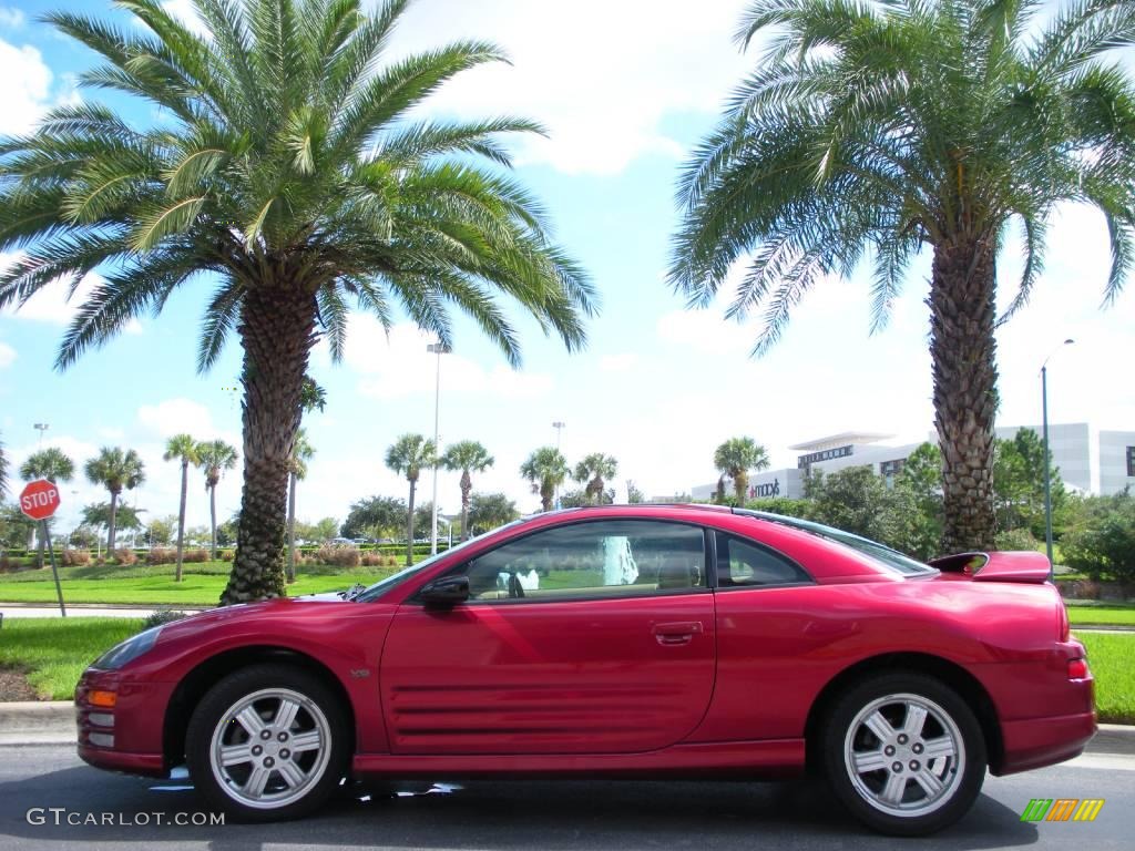 2000 Eclipse GT Coupe - Primal Red Pearl / Beige photo #1