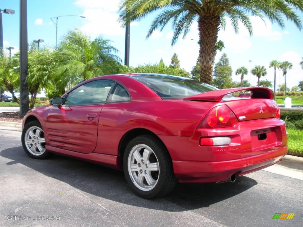 2000 Eclipse GT Coupe - Primal Red Pearl / Beige photo #8