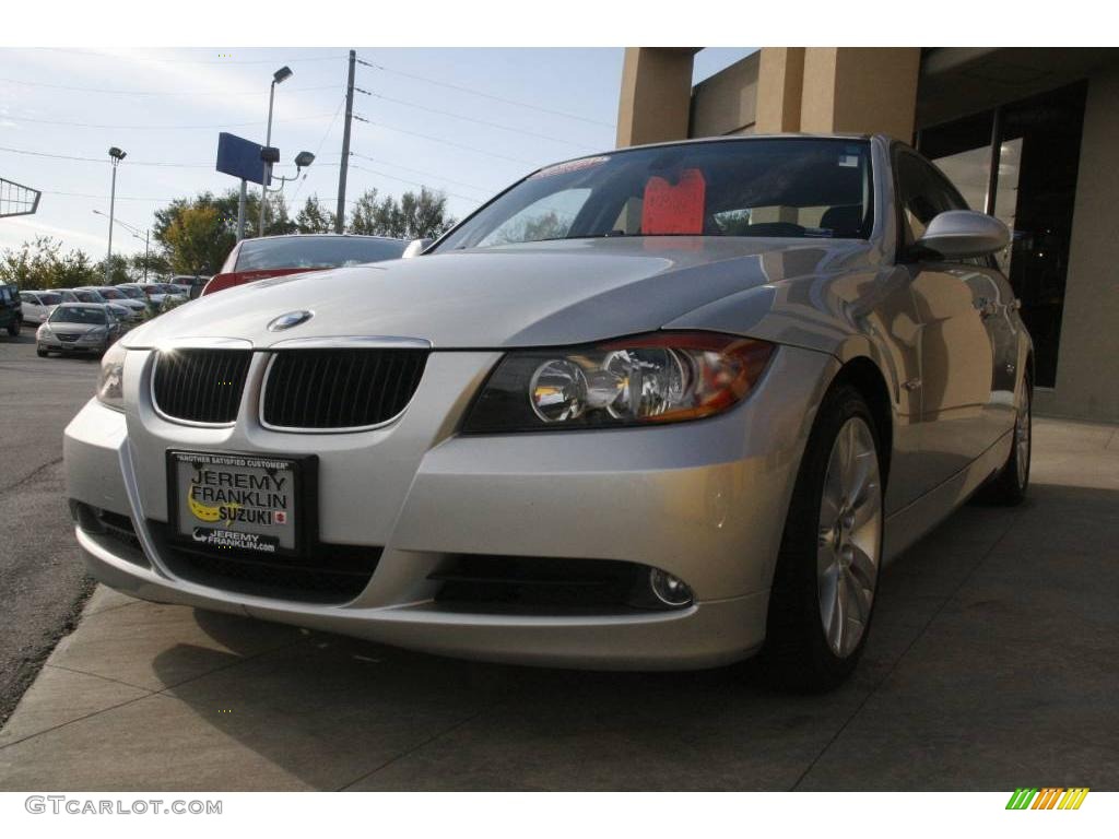 2006 3 Series 325i Sedan - Titanium Silver Metallic / Black photo #3