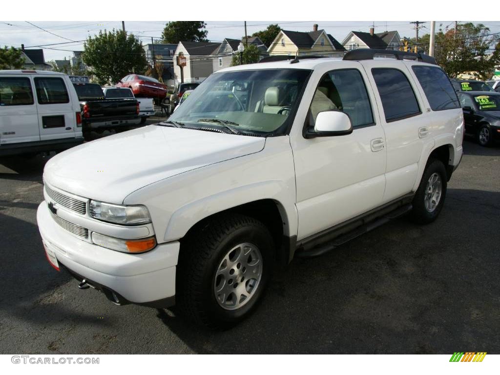 2003 Tahoe Z71 4x4 - Summit White / Tan/Neutral photo #1