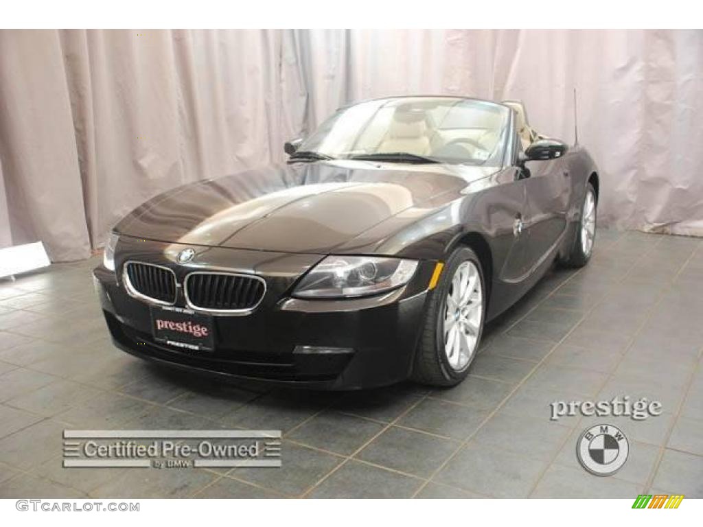2006 Z4 3.0i Roadster - Jet Black / Beige photo #1