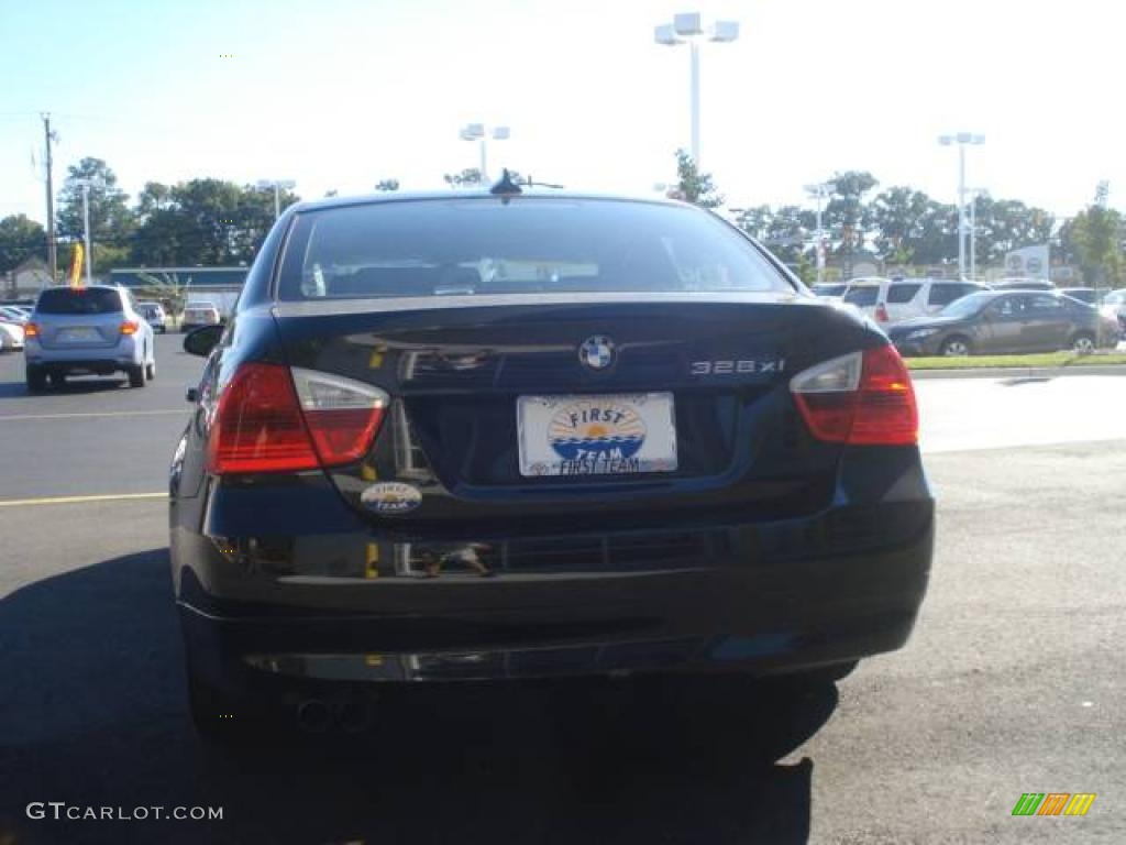 2007 3 Series 328xi Sedan - Jet Black / Black photo #3