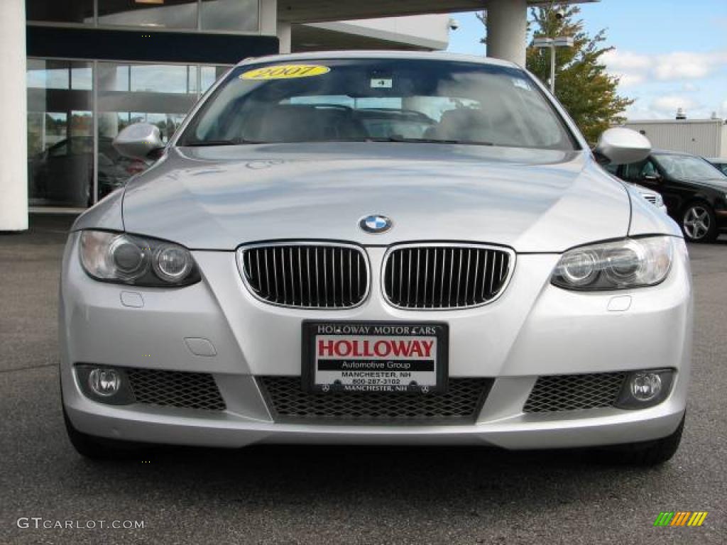 2007 3 Series 335i Coupe - Titanium Silver Metallic / Black photo #2