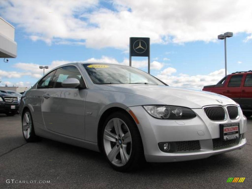 2007 3 Series 335i Coupe - Titanium Silver Metallic / Black photo #3
