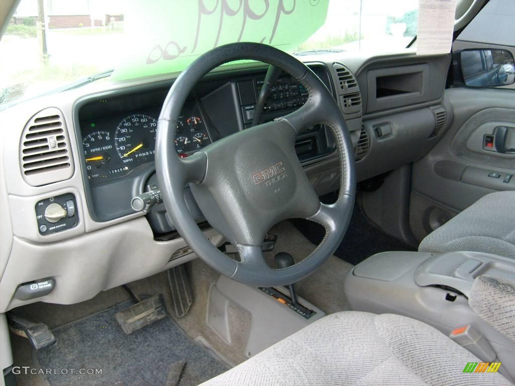 1997 Sierra 3500 SLE Crew Cab 4x4 Dually - Bright Teal Metallic / Pewter Gray photo #11