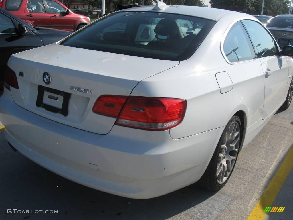 2007 3 Series 328i Coupe - Alpine White / Beige photo #2