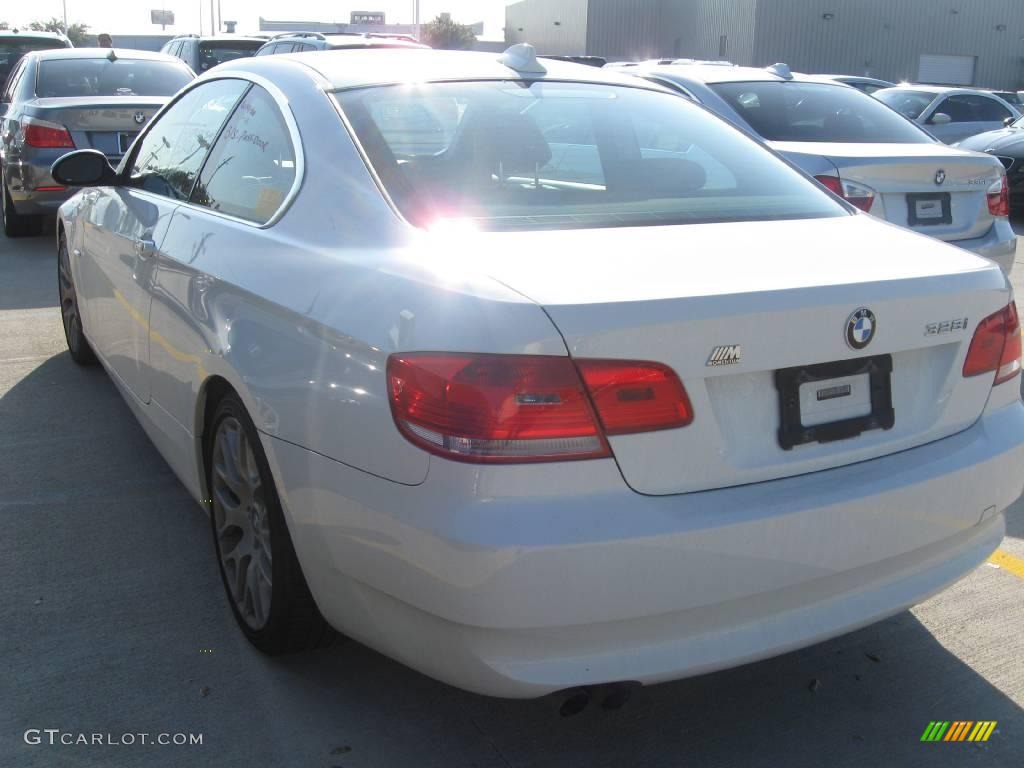 2007 3 Series 328i Coupe - Alpine White / Beige photo #4