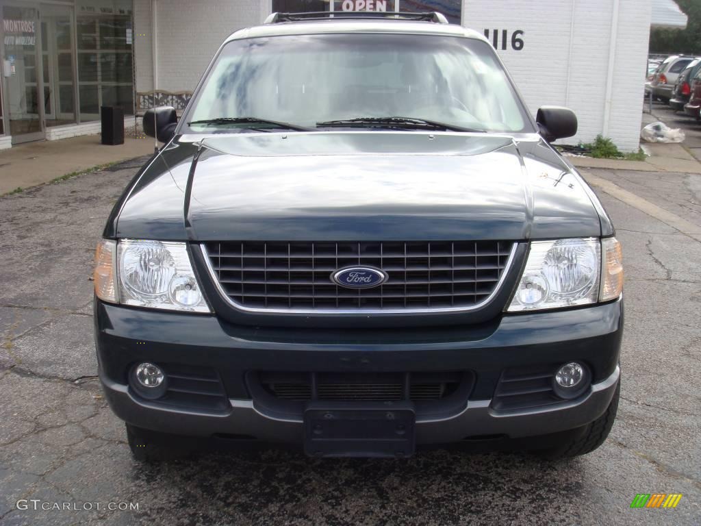 2002 Explorer XLT 4x4 - Dark Highland Green Metallic / Medium Parchment photo #3