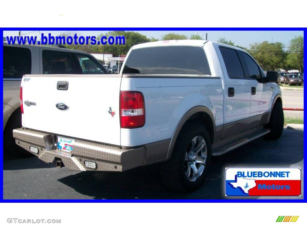 2006 F150 King Ranch SuperCrew - Oxford White / Castano Brown Leather photo #3