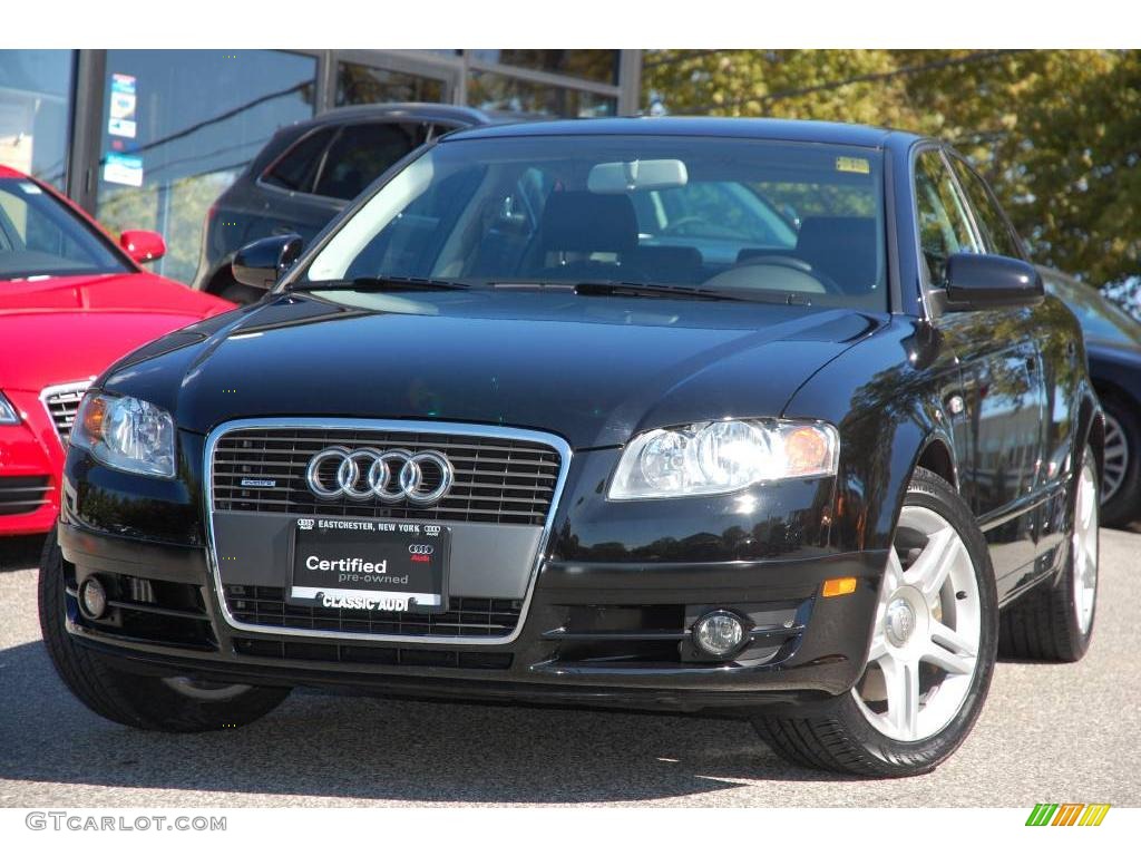 2007 A4 2.0T quattro Sedan - Brilliant Black / Ebony photo #1
