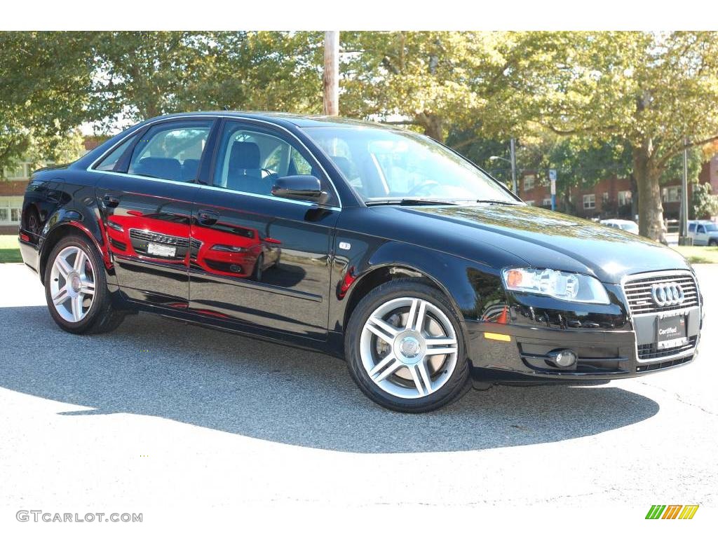 2007 A4 2.0T quattro Sedan - Brilliant Black / Ebony photo #8