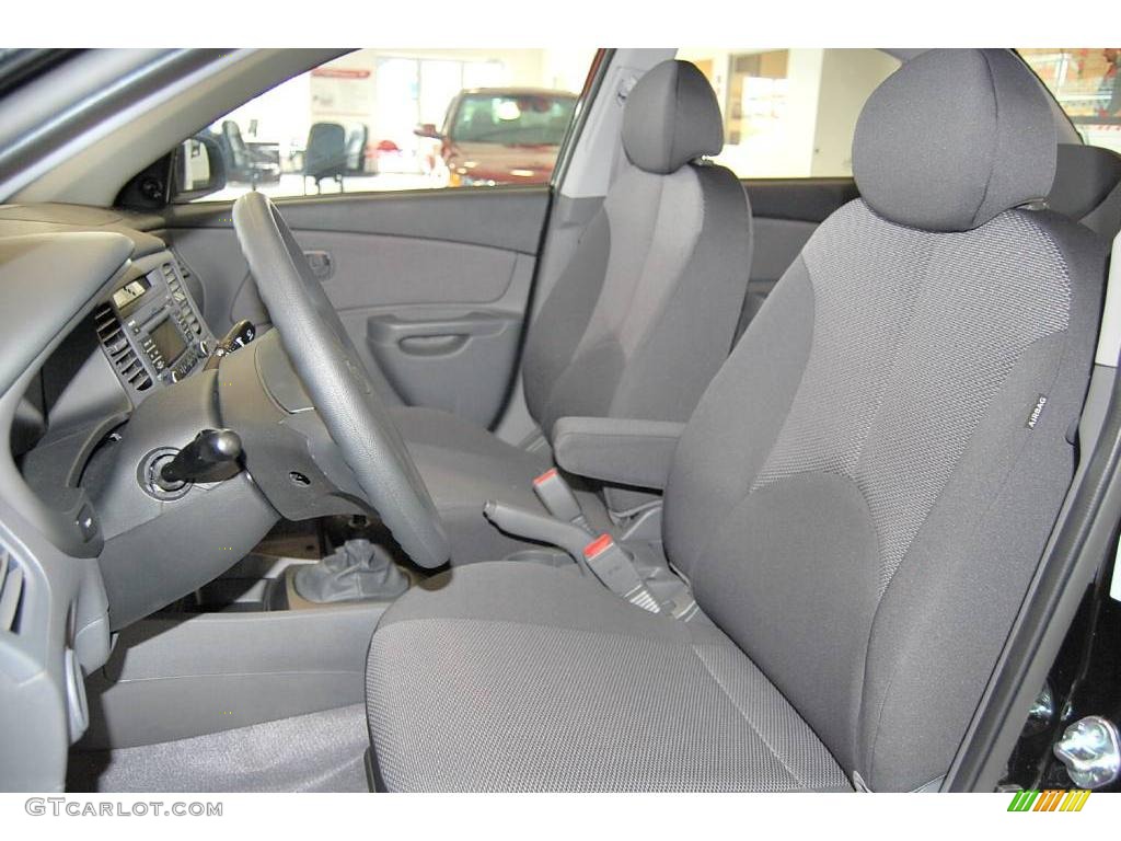 2009 Rio Sedan - Midnight Black / Gray photo #13