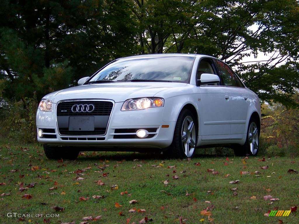 2007 A4 2.0T quattro Sedan - Ibis White / Beige photo #2