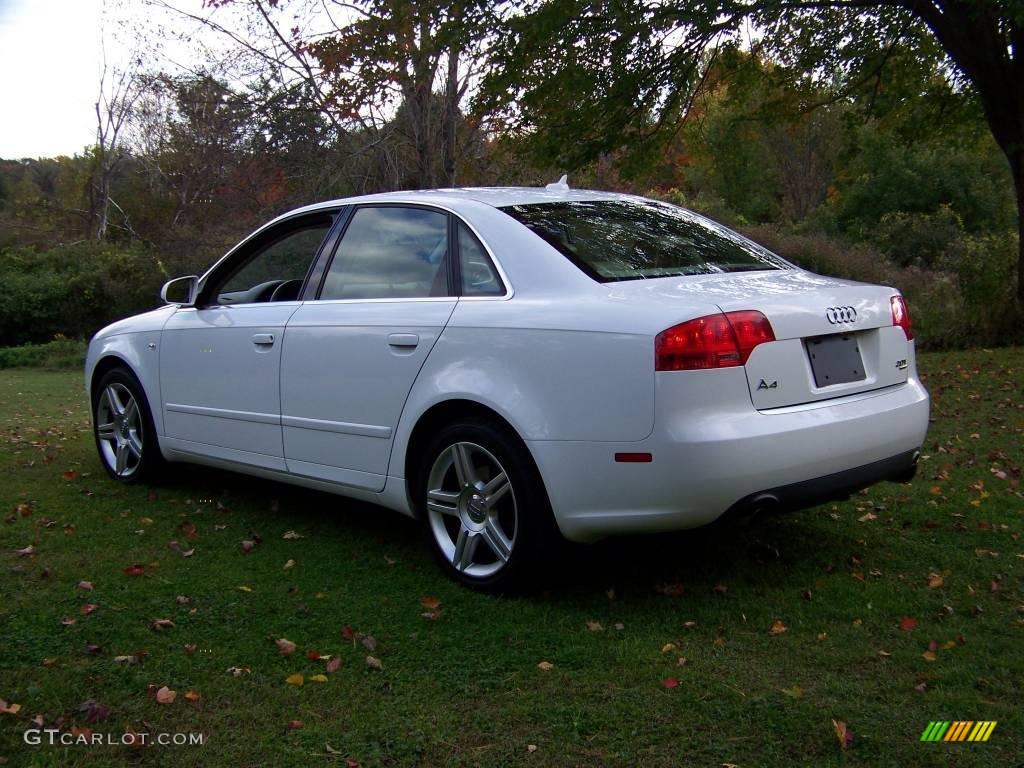 2007 A4 2.0T quattro Sedan - Ibis White / Beige photo #8