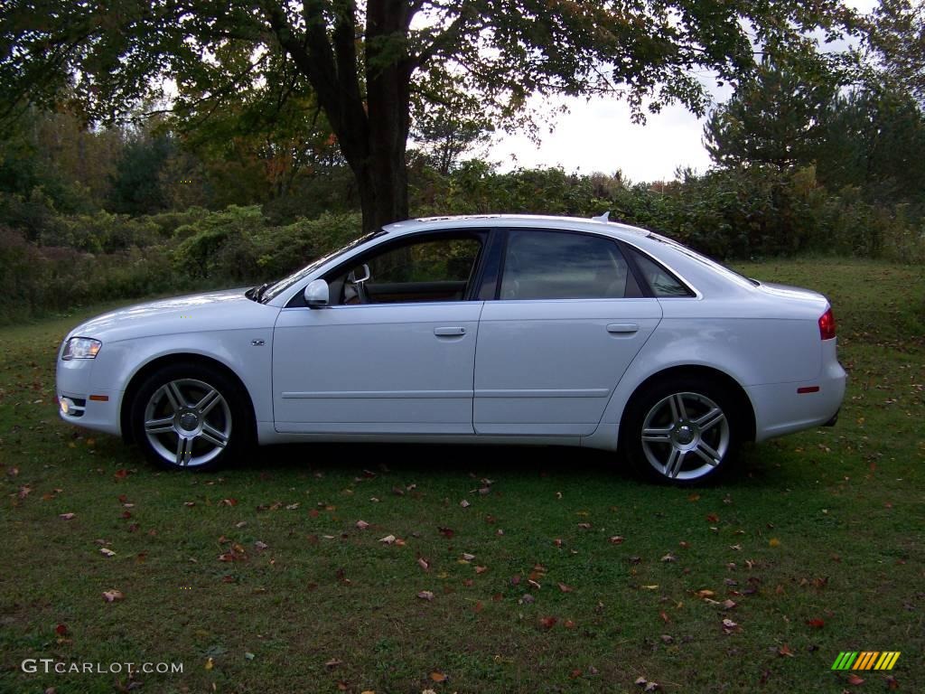 2007 A4 2.0T quattro Sedan - Ibis White / Beige photo #9