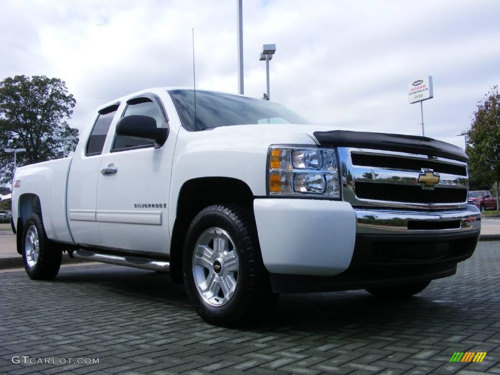 2009 Silverado 1500 LT Extended Cab 4x4 - Summit White / Ebony photo #7