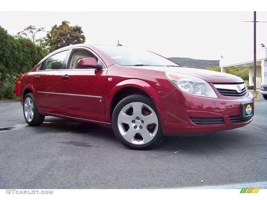 2007 Aura XE - Berry Red / Tan photo #25