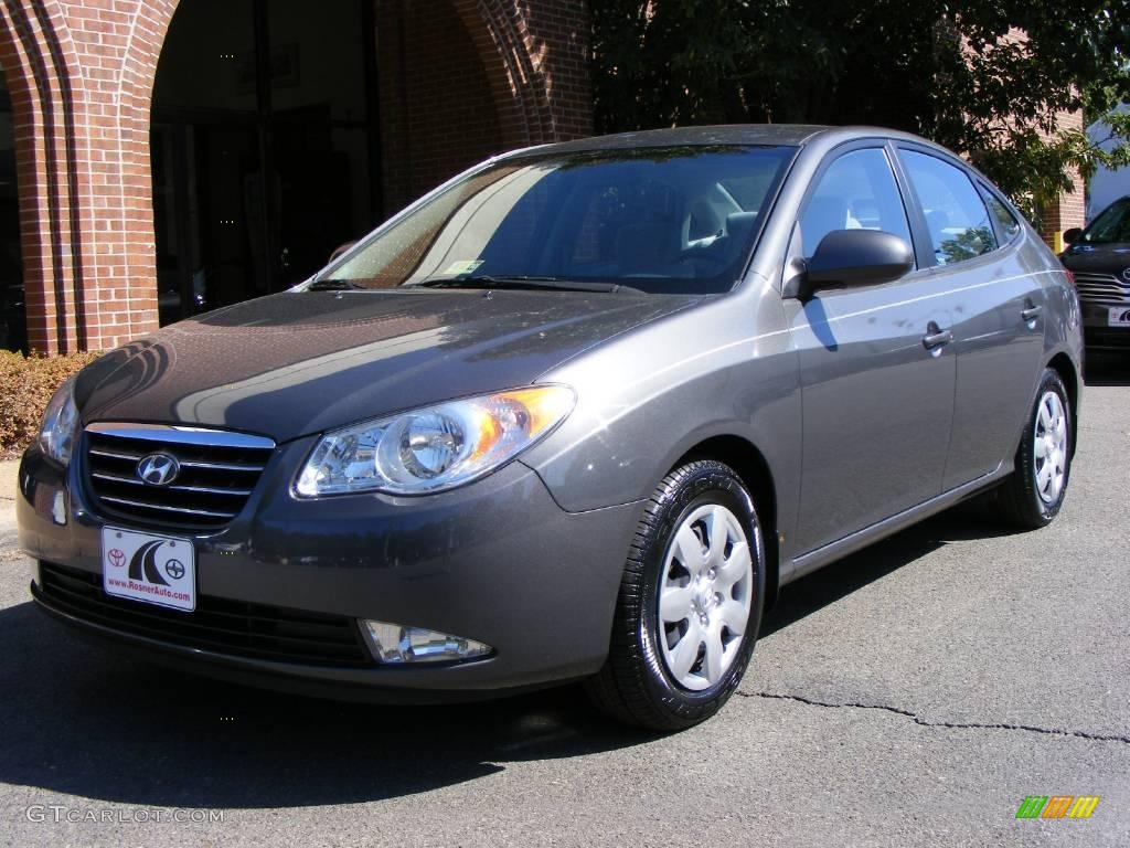 2007 Elantra GLS Sedan - Carbon Gray / Gray photo #1