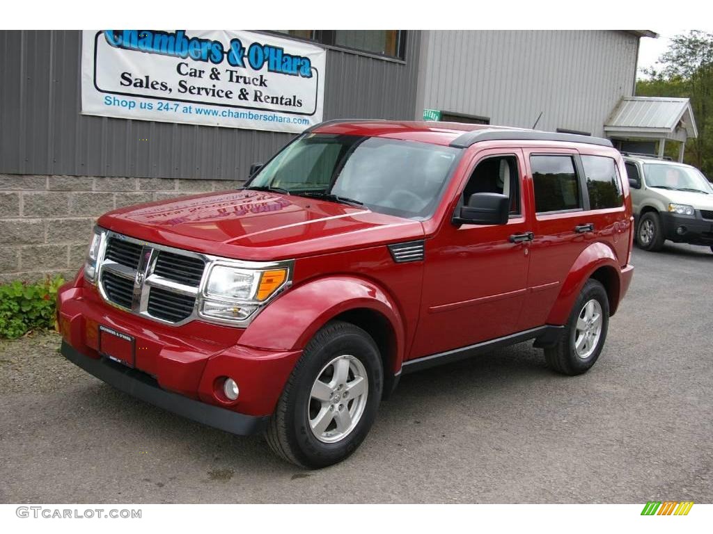 2008 Nitro SXT 4x4 - Inferno Red Crystal Pearl / Dark Slate Gray photo #1