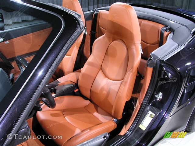 Black/Terracotta Interior 2008 Porsche 911 Turbo Cabriolet Photo #194552