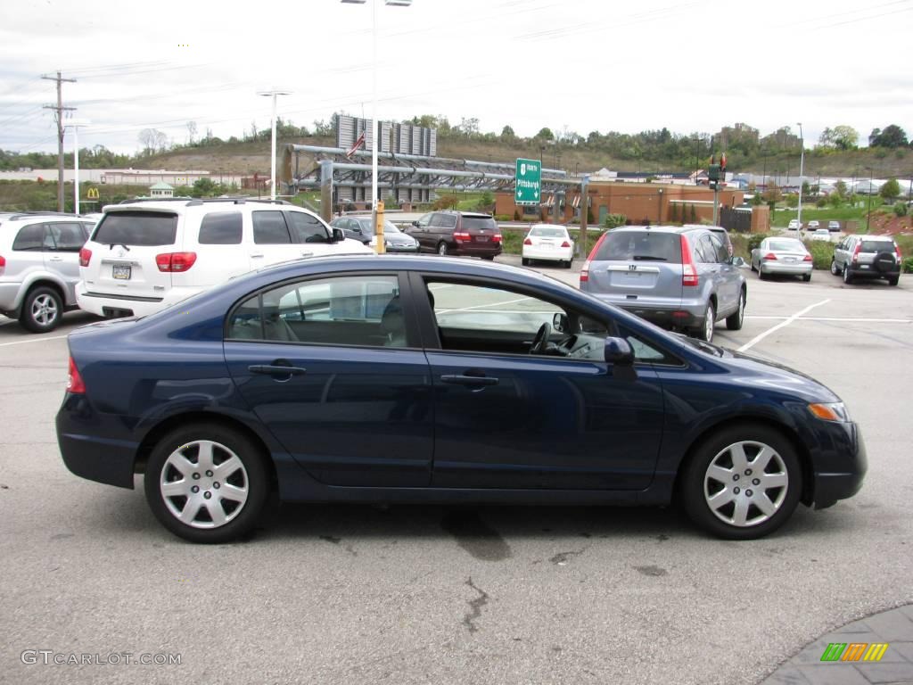 2007 Civic LX Sedan - Royal Blue Pearl / Gray photo #8
