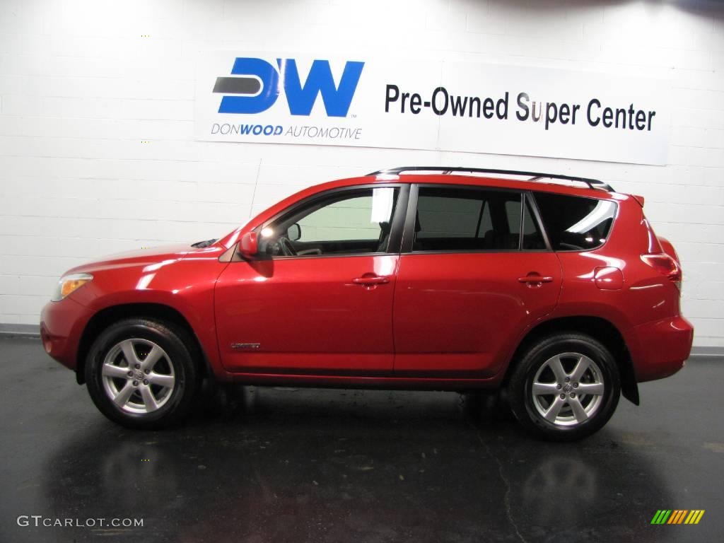 2007 RAV4 Limited 4WD - Barcelona Red Pearl / Ash Gray photo #5