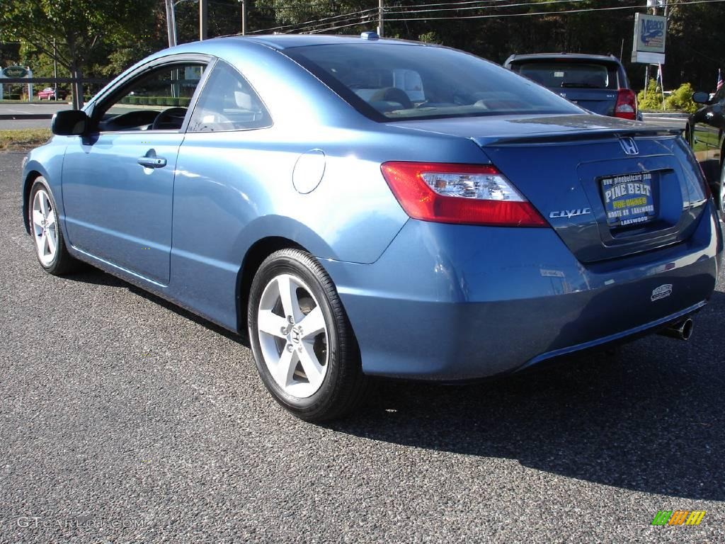 2007 Civic EX Coupe - Atomic Blue Metallic / Gray photo #5