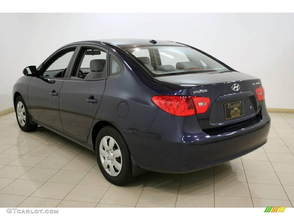 2008 Elantra GLS Sedan - Regatta Blue Metallic / Gray photo #5