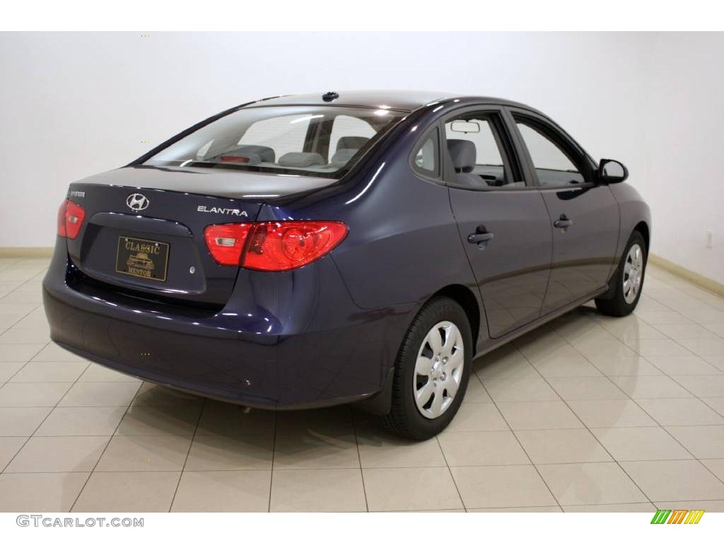 2008 Elantra GLS Sedan - Regatta Blue Metallic / Gray photo #6