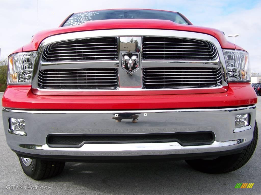 2009 Ram 1500 Big Horn Edition Crew Cab 4x4 - Flame Red / Dark Slate/Medium Graystone photo #3