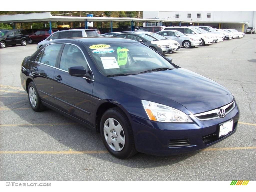 2007 Accord LX Sedan - Royal Blue Pearl / Gray photo #1
