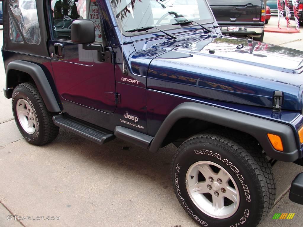 2004 Wrangler Sport 4x4 - Patriot Blue Pearl / Dark Slate Gray photo #4
