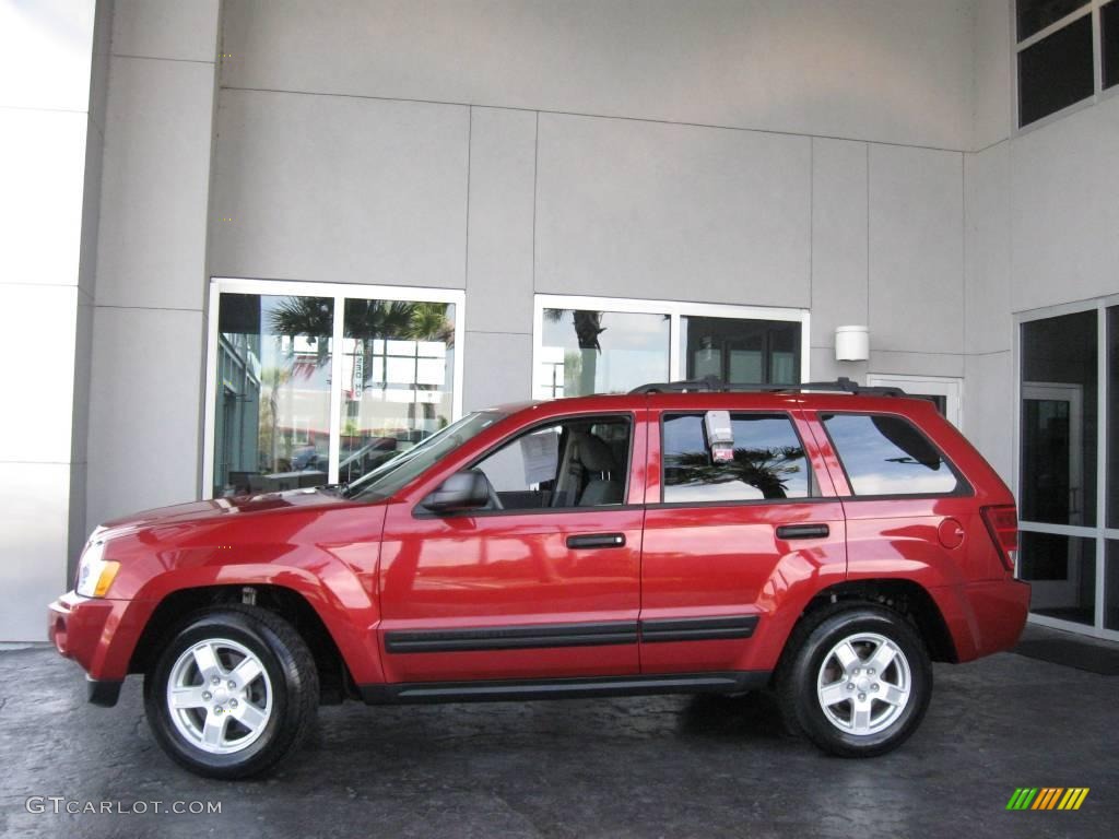 2006 Grand Cherokee Laredo - Inferno Red Crystal Pearl / Medium Slate Gray photo #5