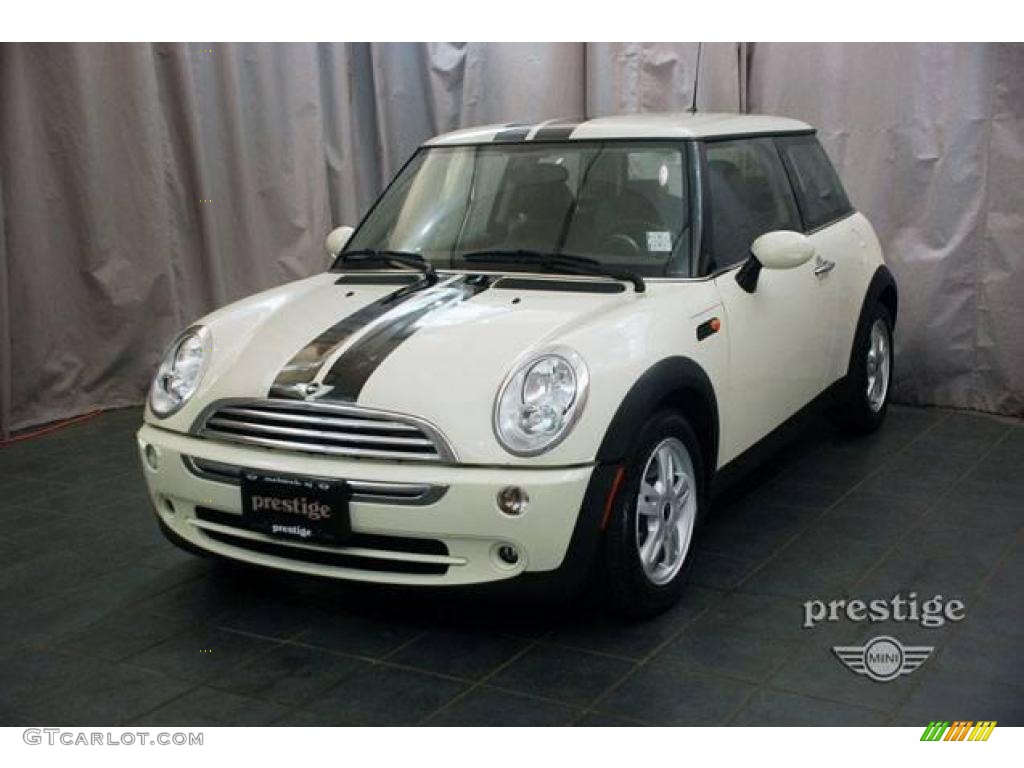 2006 Cooper Hardtop - Pepper White / Black/Panther Black photo #1