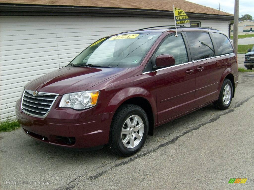 2008 Town & Country Touring - Deep Crimson Crystal Pearlcoat / Medium Slate Gray/Light Shale photo #1