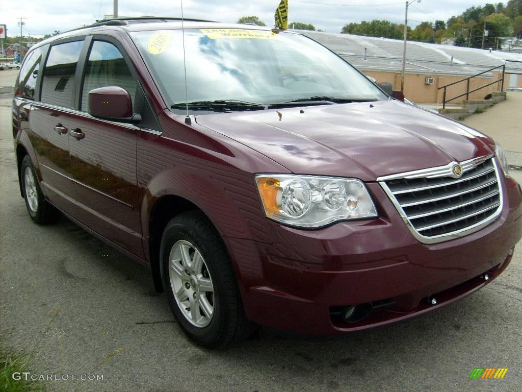 2008 Town & Country Touring - Deep Crimson Crystal Pearlcoat / Medium Slate Gray/Light Shale photo #6