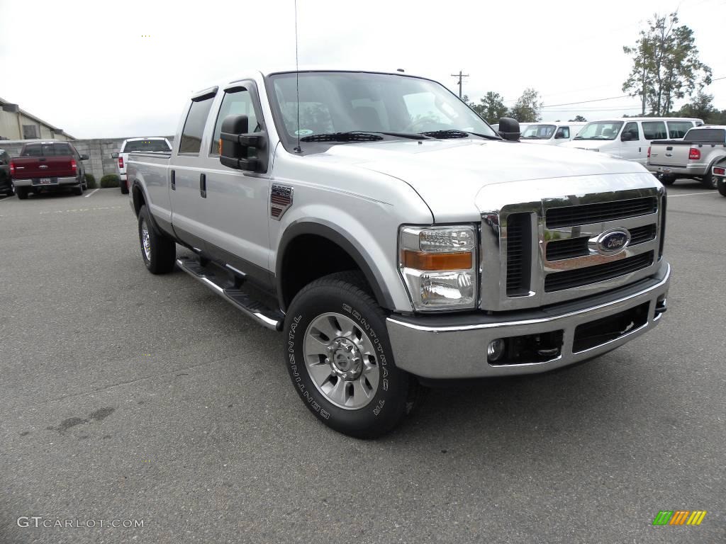 2008 F250 Super Duty Lariat Crew Cab 4x4 - Silver Metallic / Medium Stone photo #1