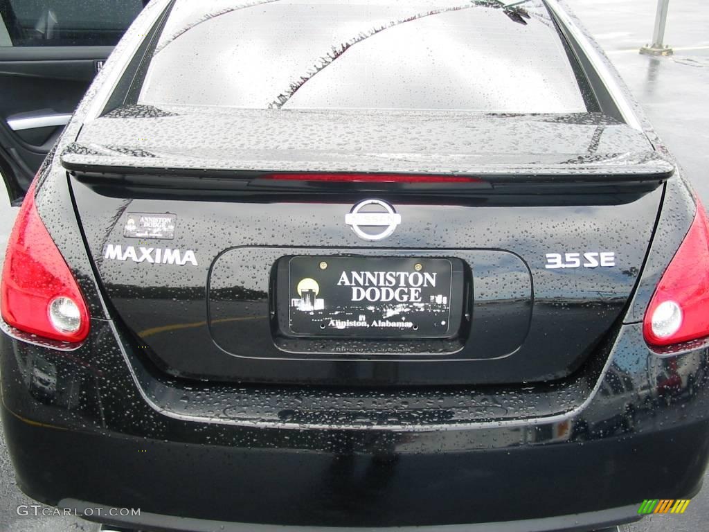 2008 Maxima 3.5 SE - Super Black / Charcoal Black photo #10
