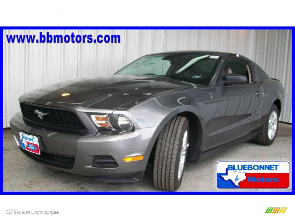 2010 Mustang V6 Coupe - Sterling Grey Metallic / Stone photo #1