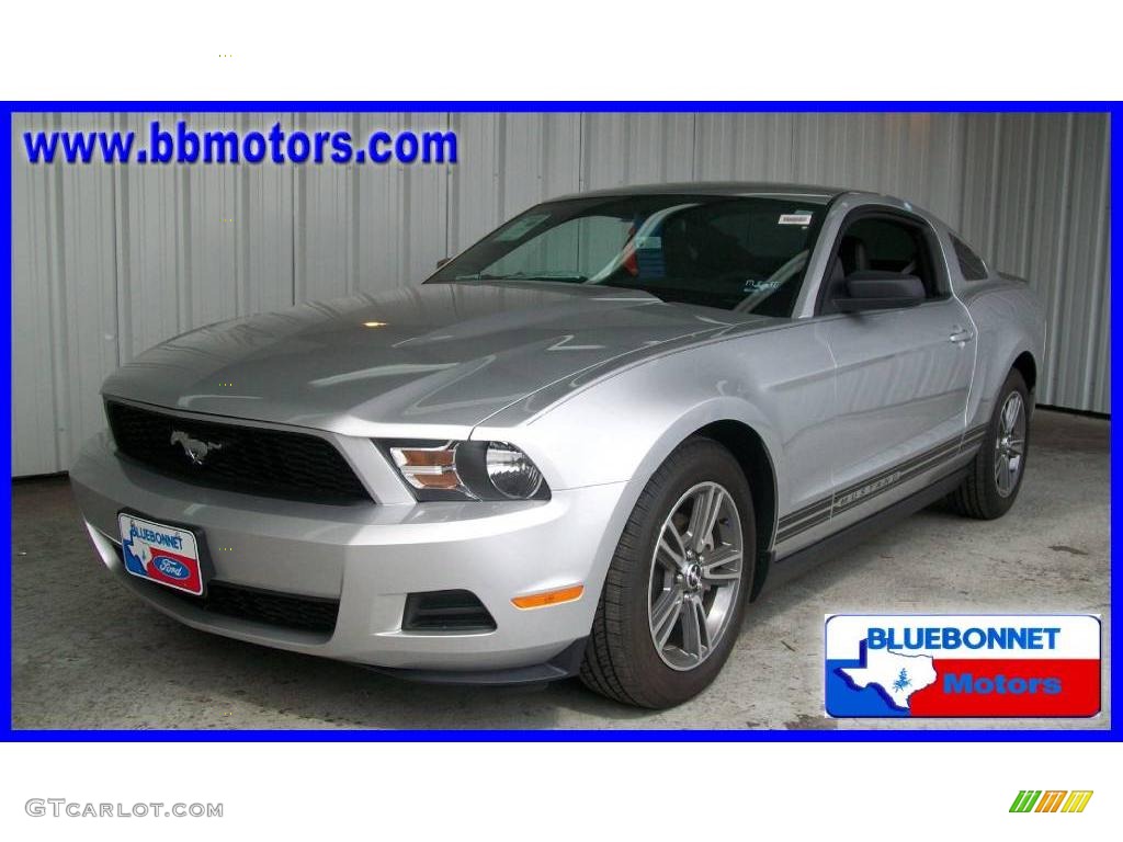 2010 Mustang V6 Coupe - Brilliant Silver Metallic / Charcoal Black photo #1