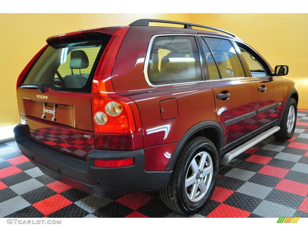 2005 XC90 2.5T AWD - Ruby Red Metallic / Taupe/Light Taupe photo #6
