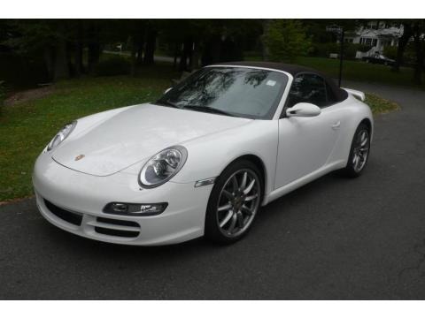 Carrara White Porsche 911 in Porsche 911 Carrera Cabriolet. Carrara White Porsche 911 in